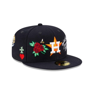 Houston Astros Gorra | New Era MLB Icon 59fifty Fitted Cap Mexico - Azules